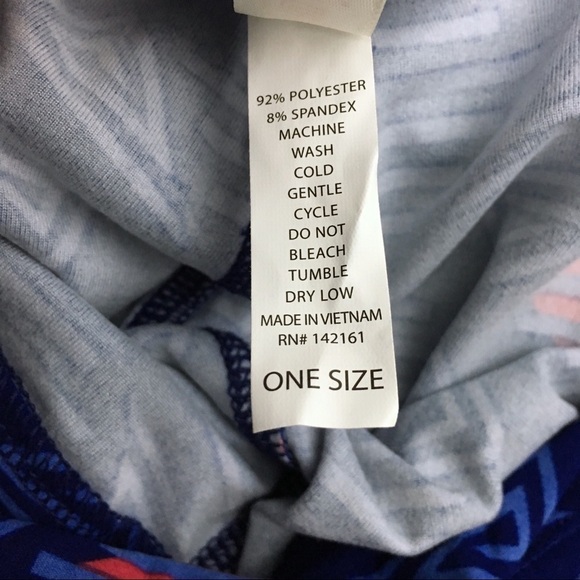 LULAROE Leggings OS One Size Abstract Print Stripe Southwestern Aztec Boho Blue - Picture 7 of 10